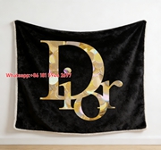 Luxury Dior Floral Flannel Throw Blanket D006